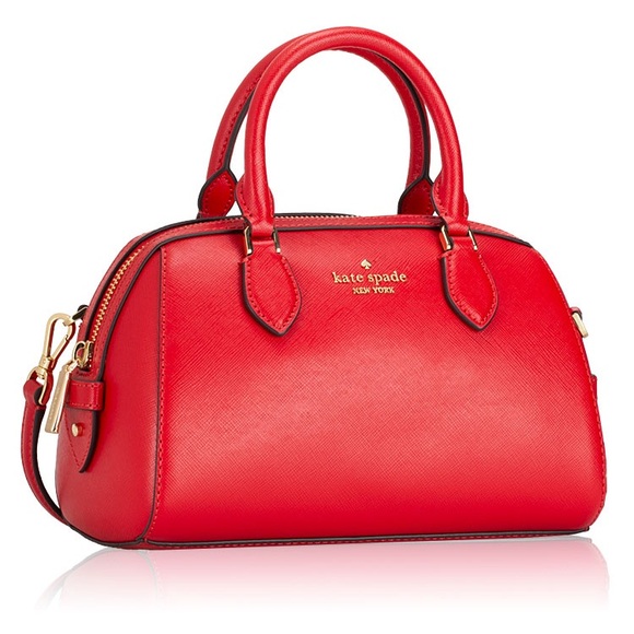 Kate Spade NWT Madison Saffiano Duffle Crossbody Ruby Red - Picture 3 of 7